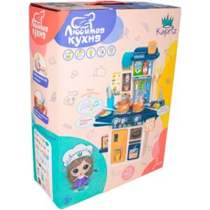 Кухня Miss Kapriz синяя, вода, пар, имитация кипения воды в кор.